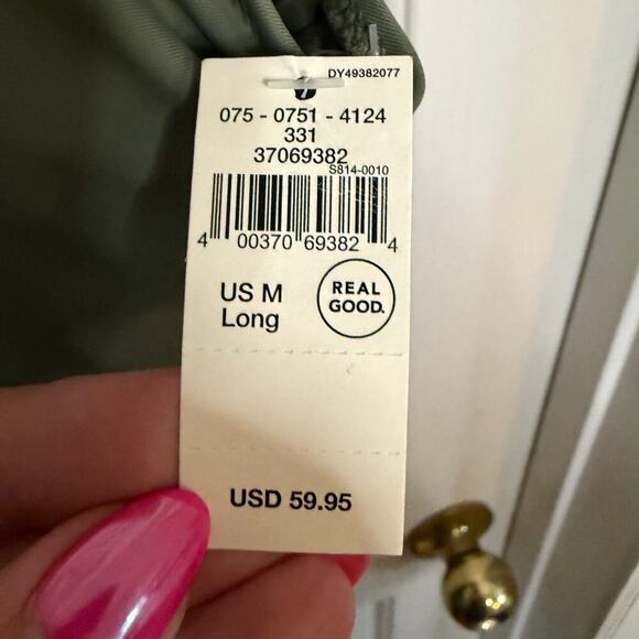 Aerie One Shoulder Tie Waist One Piece Swimsuit Olive Green Size Medium Long NEW - Picture 5 of 7